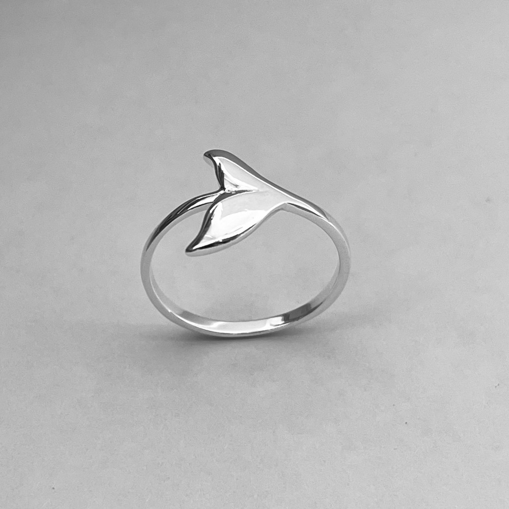 Sterling silver whale tail ring, whale tail ring, silver whale tail, silver ring